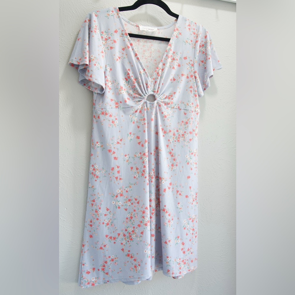 Pink Rose Floral Dress